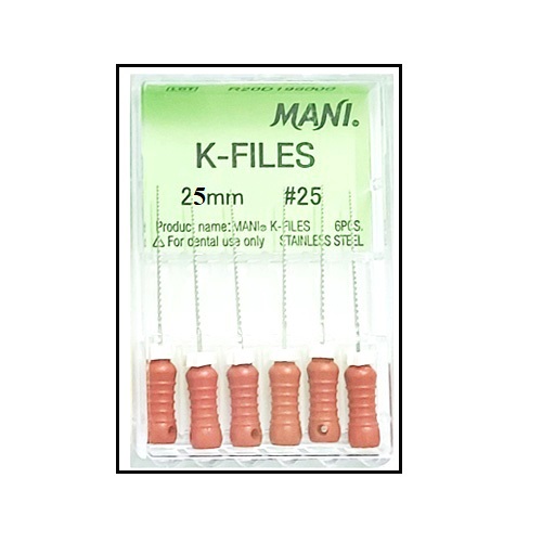 Mani K Files 25mm #6 Dental